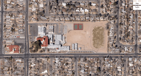 Aerial view of Jefferson Middle School (Google Maps)