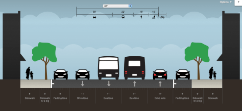 Nob Hill; BRT + street trees