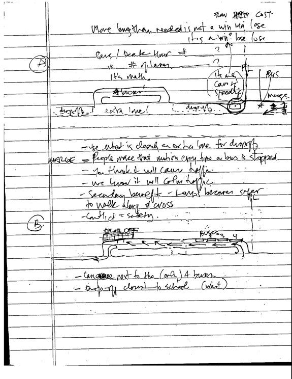 Click to enlarge!  Speck's sketch of Options A and B