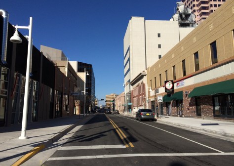 The completed 4th Street renovation, looking north from Central Avenue.