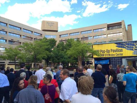 An image from the grand opening of the CNM STEMulus Center, Sept. 2014.