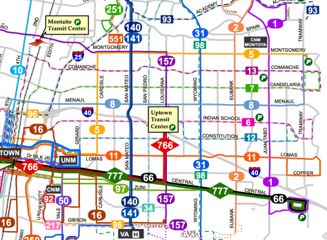 abq ride system map