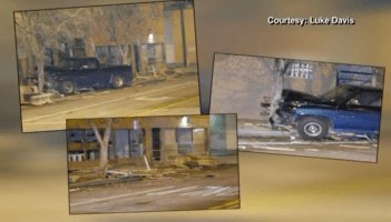Images of the destroyed parquito. These images could also be a commentary about driver behavior in Albuquerque in general. 